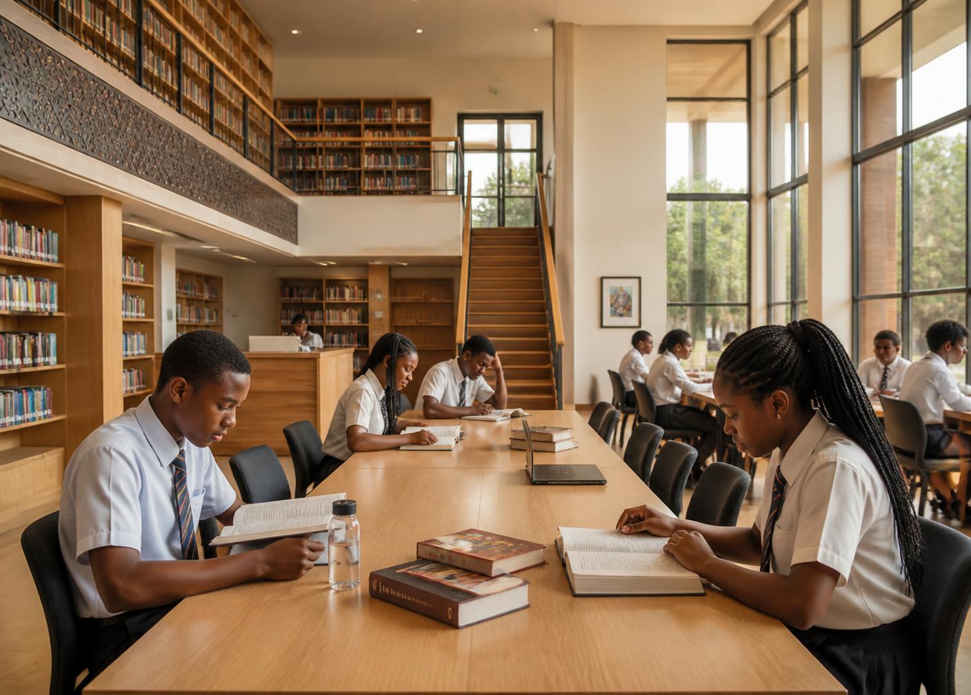 The Estaport Secondary School library